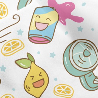 Summer Themed Graffiti Micro Fleece