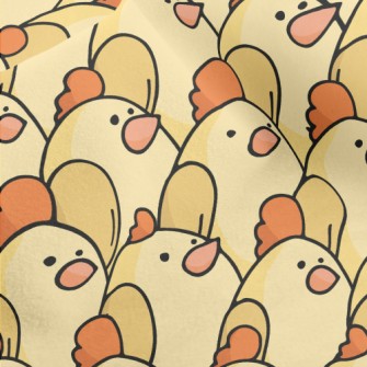 Cute Hand Drawn Chickens Micro Fleece