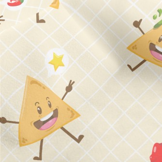 Cartoon Potato Chips With Dip Micro Fleece