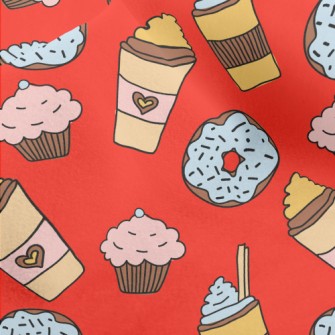Hand Drawn Coffee Afternoon Te Micro Fleece