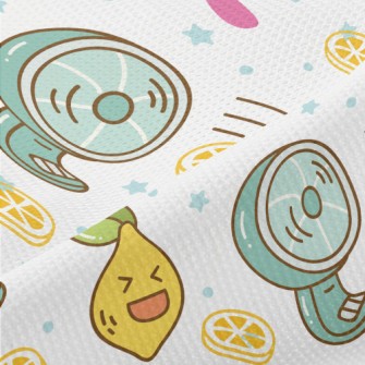 Summer Themed Graffiti Piqué