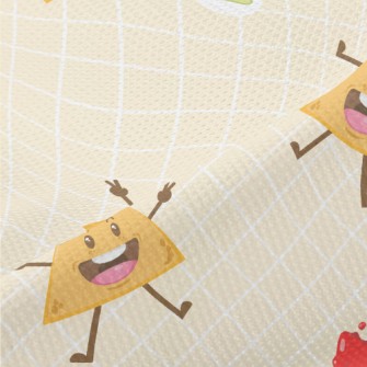 Cartoon Potato Chips With Dip Piqué