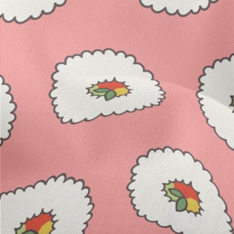 Cute Cartoon Sushi Roll Lightweight Performance Linen