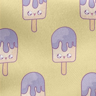 Big Eyes Purple Popsicle Jersey Backed Fleece