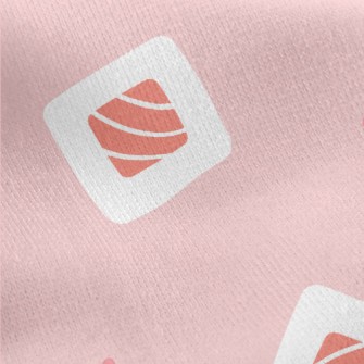 Japanese Salmon Sushi Roll Jersey Backed Fleece