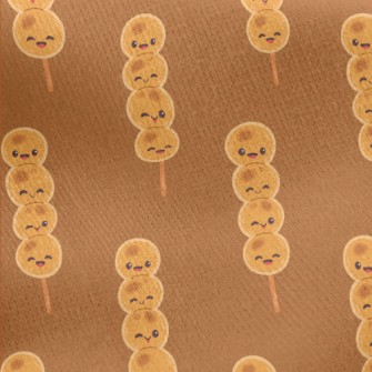 Cartoon Soy Sauce Dumplings Jersey Backed Fleece