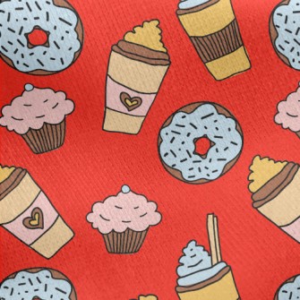 Hand Drawn Coffee Afternoon Te Jersey Backed Fleece