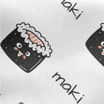 Salmon Sushi Roll Jersey Backed Fleece