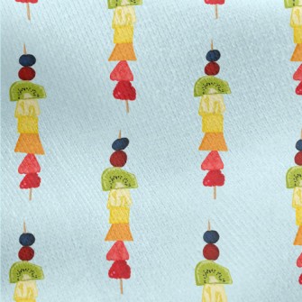 Rainbow Fruit Skewers Jersey Backed Fleece