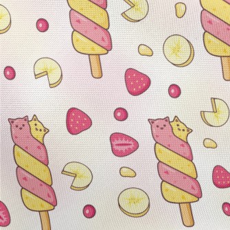 Two-color Cat Popsicle Pongee