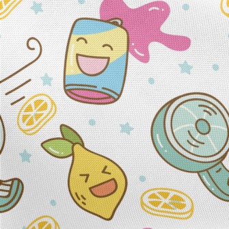 Summer Themed Graffiti Pongee