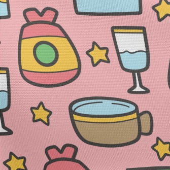 Cartoon Hand Drawn Cup Pongee