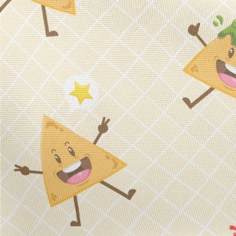 Cartoon Potato Chips With Dip Pongee