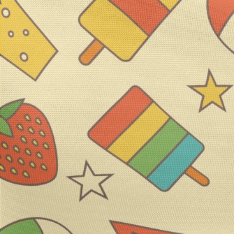 Retro Summer Beach Pongee