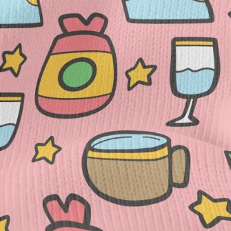 Cartoon Hand Drawn Cup Stretch Jersey