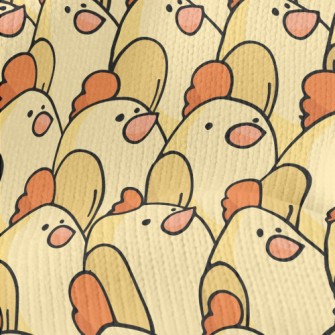 Cute Hand Drawn Chickens Stretch Jersey