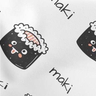 Salmon Sushi Roll Lightweight Cotton Poplin