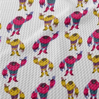 Handsome Colorful Robot Birdseye Piqué