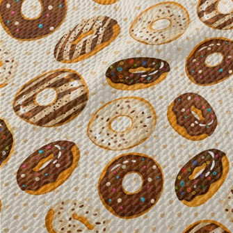 Chocolate Icing Donuts Birdseye Piqué