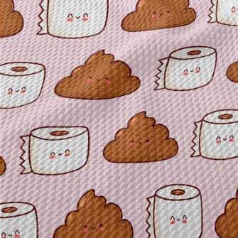 Cartoon Toilet Paper Birdseye Piqué