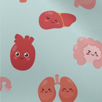 Smiling Human Body Organs Chiffon