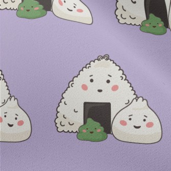 Triangular Rice Balls And Stea Chiffon