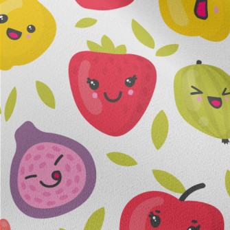 Cartoon Playful Fruits Chiffon