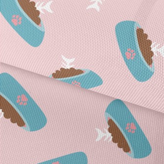 Cartoon Cat Food Bowl Waterproof Oxford