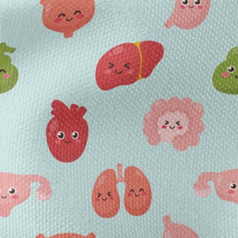 Smiling Human Body Organs Waterproof Canvas