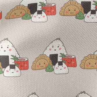 Japanese Dumplings And Sushi Waterproof Canvas