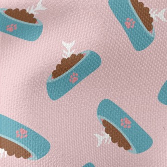 Cartoon Cat Food Bowl Waterproof Canvas