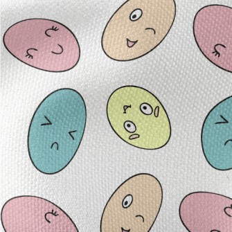 Playful Expression Easter Eggs Waterproof Canvas
