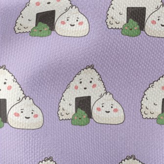 Triangular Rice Balls And Stea Waterproof Canvas