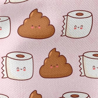 Cartoon Toilet Paper Waterproof Canvas