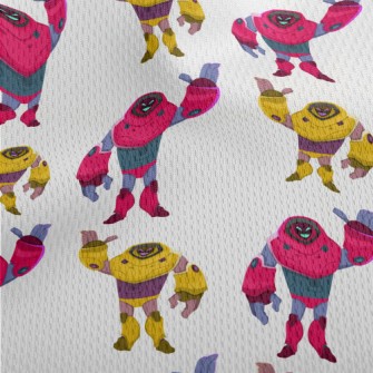 Handsome Colorful Robot Athletic Mesh Flat Back
