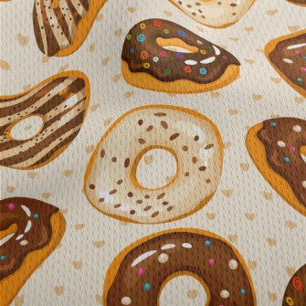 Chocolate Icing Donuts Athletic Mesh Flat Back