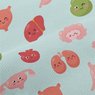 Smiling Human Body Organs Performance Linen