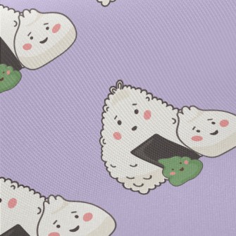 Triangular Rice Balls And Stea Twill