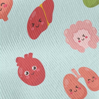 Smiling Human Body Organs Standard Corduroy