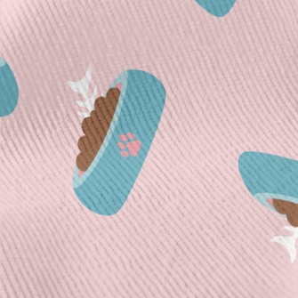 Cartoon Cat Food Bowl Standard Corduroy