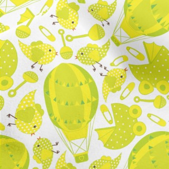 Yellow Green Baby Toy Micro Fleece