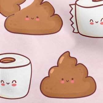 Cartoon Toilet Paper Micro Fleece