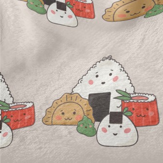 Japanese Dumplings And Sushi Minky