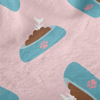 Cartoon Cat Food Bowl Minky