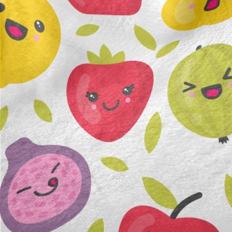 Cartoon Playful Fruits Minky