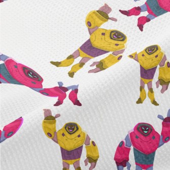 Handsome Colorful Robot Piqué