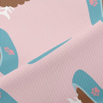 Cartoon Cat Food Bowl Piqué