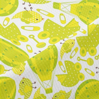 Yellow Green Baby Toy Piqué