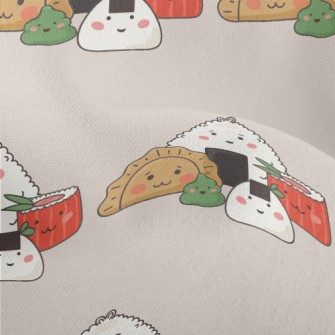 Japanese Dumplings And Sushi Lightweight Performance Linen