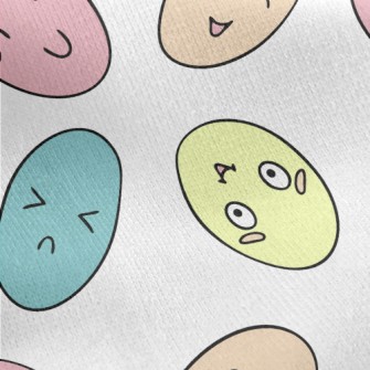 Playful Expression Easter Eggs Jersey Backed Fleece